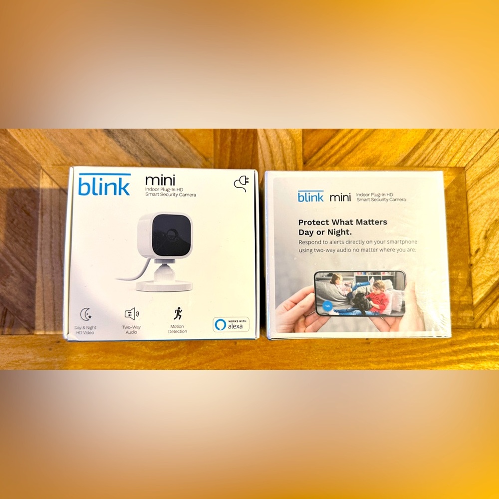 Blink Mini Indoor Plug-In HD Smart Security Camera - set of 2